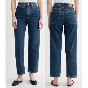 NWT Everlane The Way-High Denim Striaght Leg Jeans 2.0 Dark Indigo Women's 27